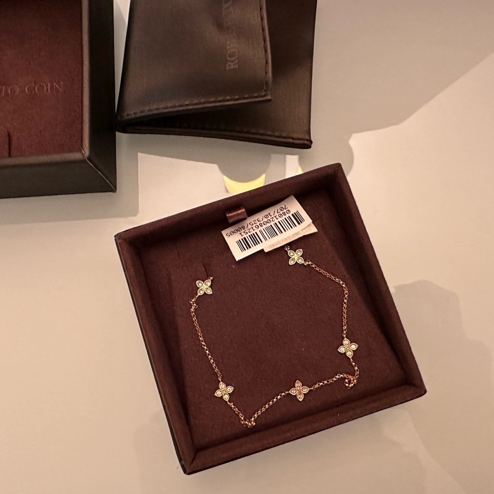 Roberto Coin 18K Rose Gold Verona Love Diamond Necklace